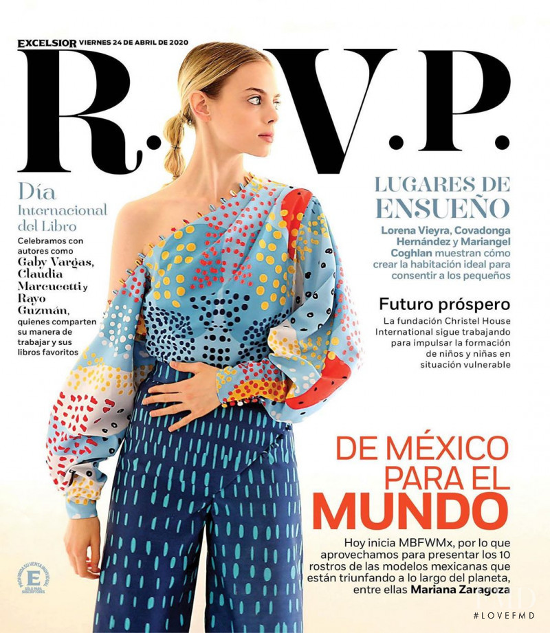 Mariana Zaragoza featured on the R.S.V.P. by Excelsior cover from April 2020