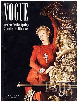  featured on the Vogue USA cover from September 1940