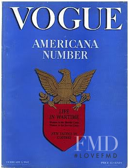  featured on the Vogue USA cover from February 1942