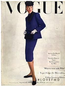  featured on the Vogue USA cover from September 1944