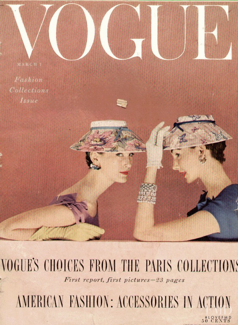  featured on the Vogue USA cover from March 1954