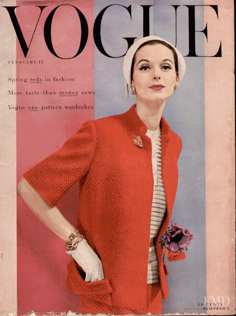  featured on the Vogue USA cover from February 1955