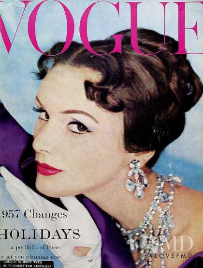  featured on the Vogue USA cover from January 1957