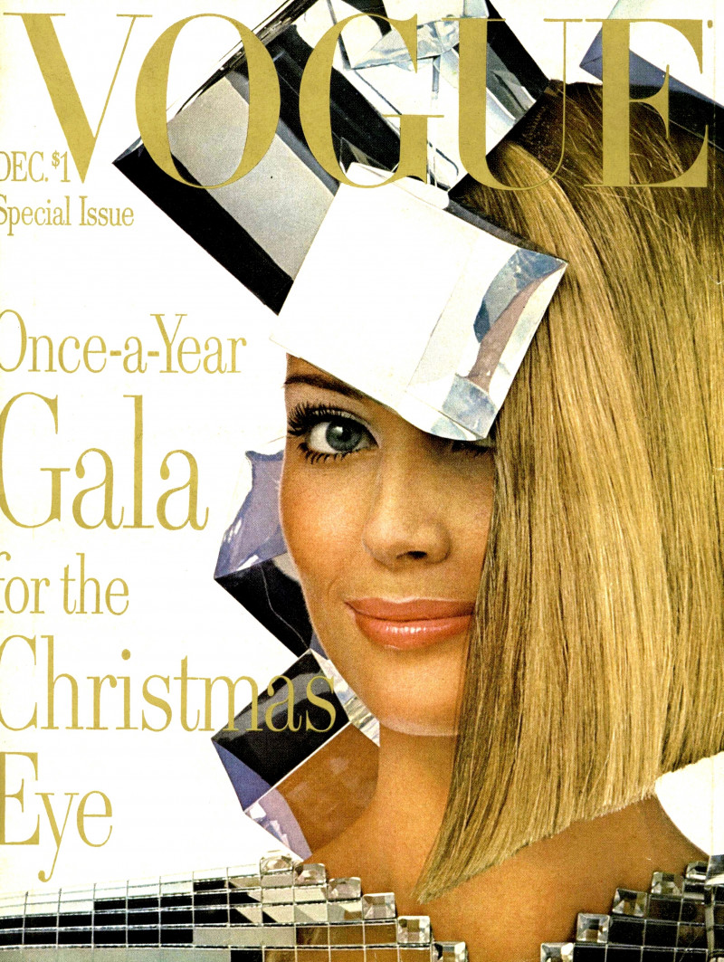 Evelyn Kuhn featured on the Vogue USA cover from December 1966