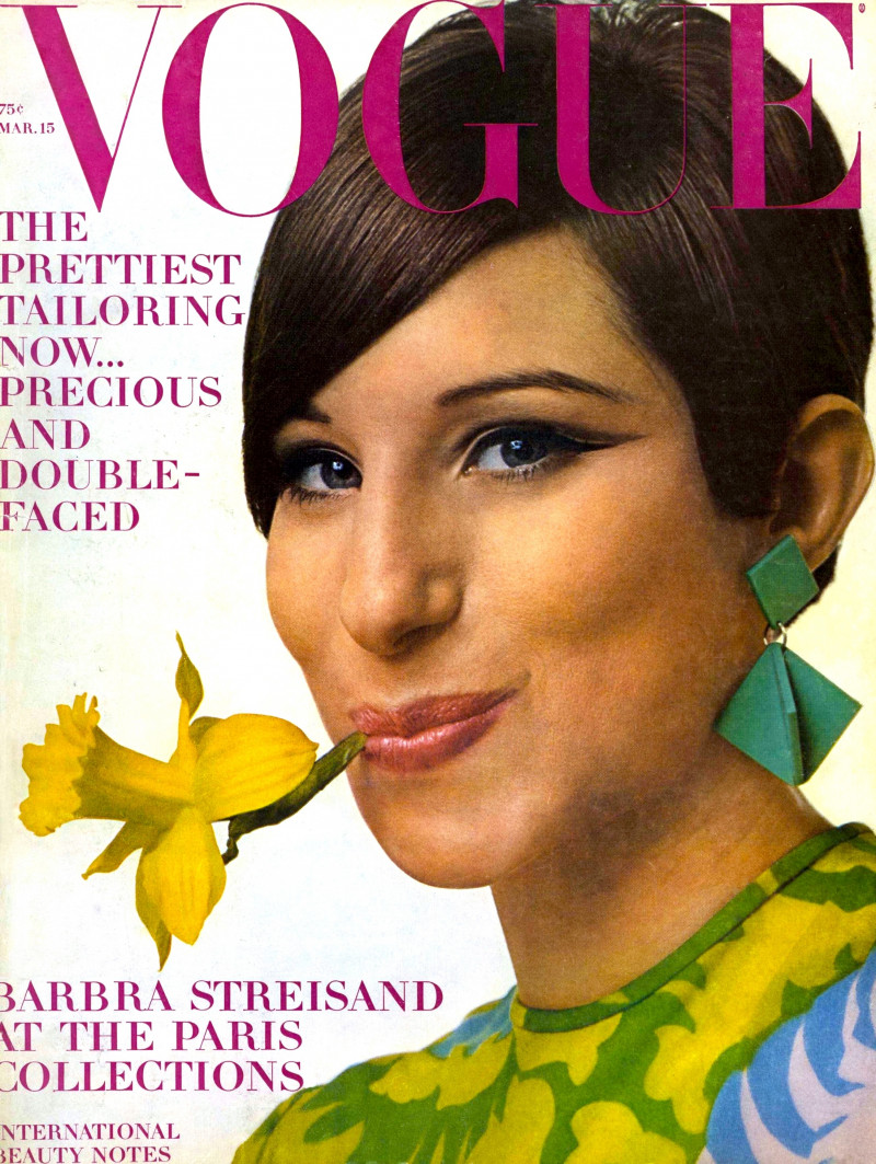  Barbra Streisand  featured on the Vogue USA cover from March 1966