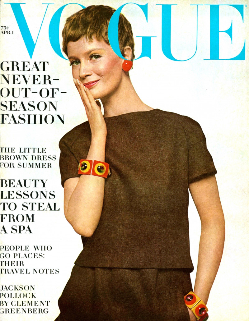 Celia Hammond  featured on the Vogue USA cover from April 1967