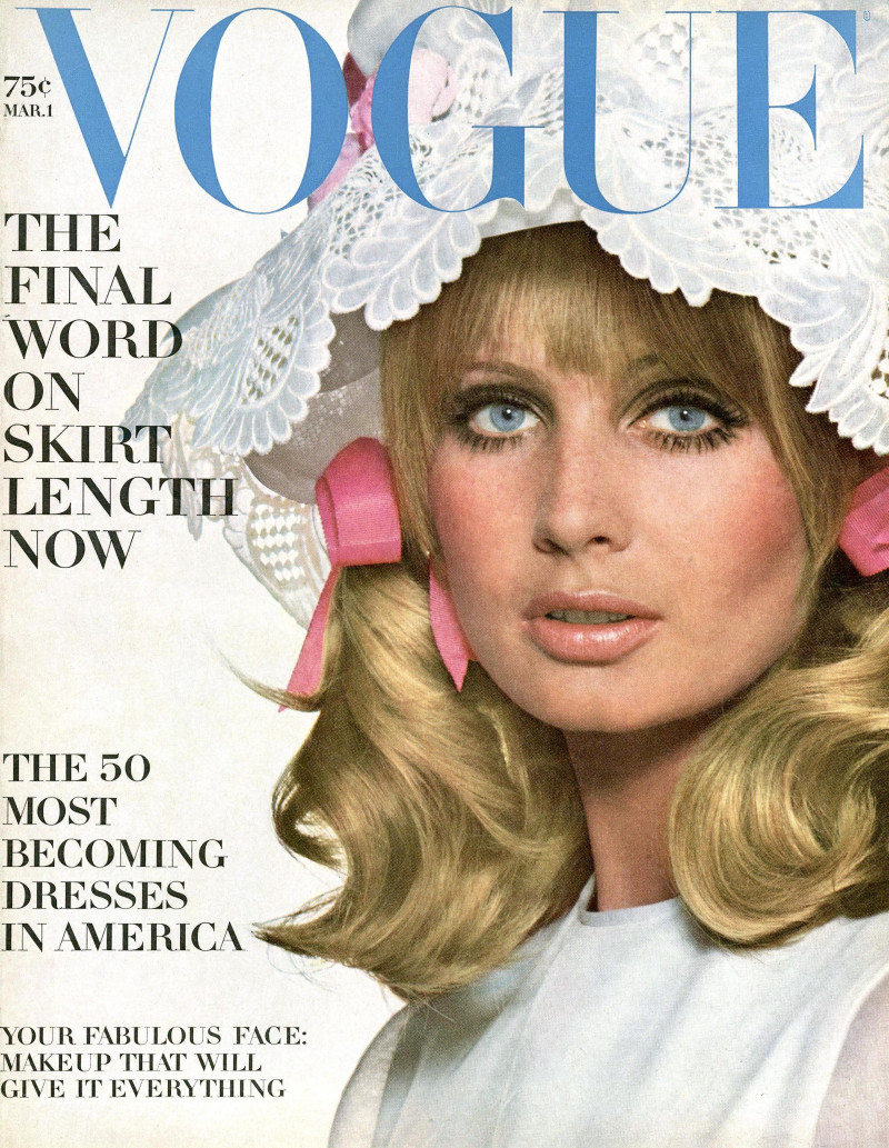 Sue Murray featured on the Vogue USA cover from March 1968