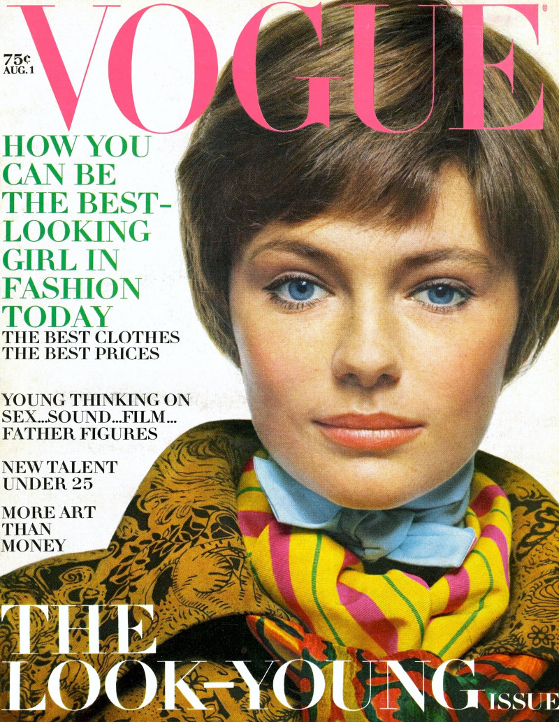  Jacqueline Bisset featured on the Vogue USA cover from August 1969