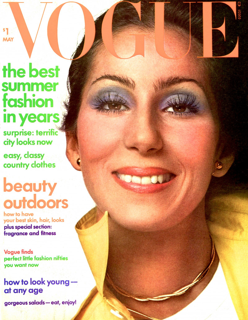 Cher  featured on the Vogue USA cover from May 1974