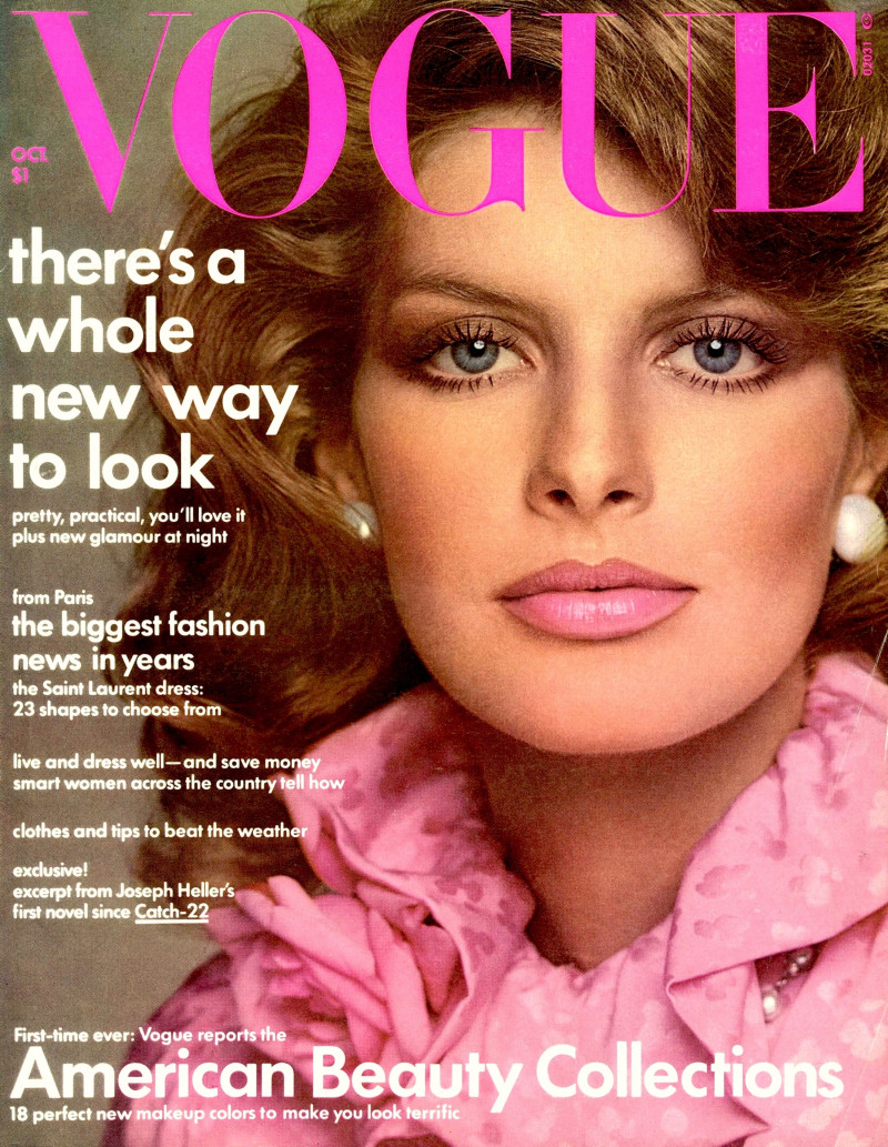  Rene Russo featured on the Vogue USA cover from October 1974