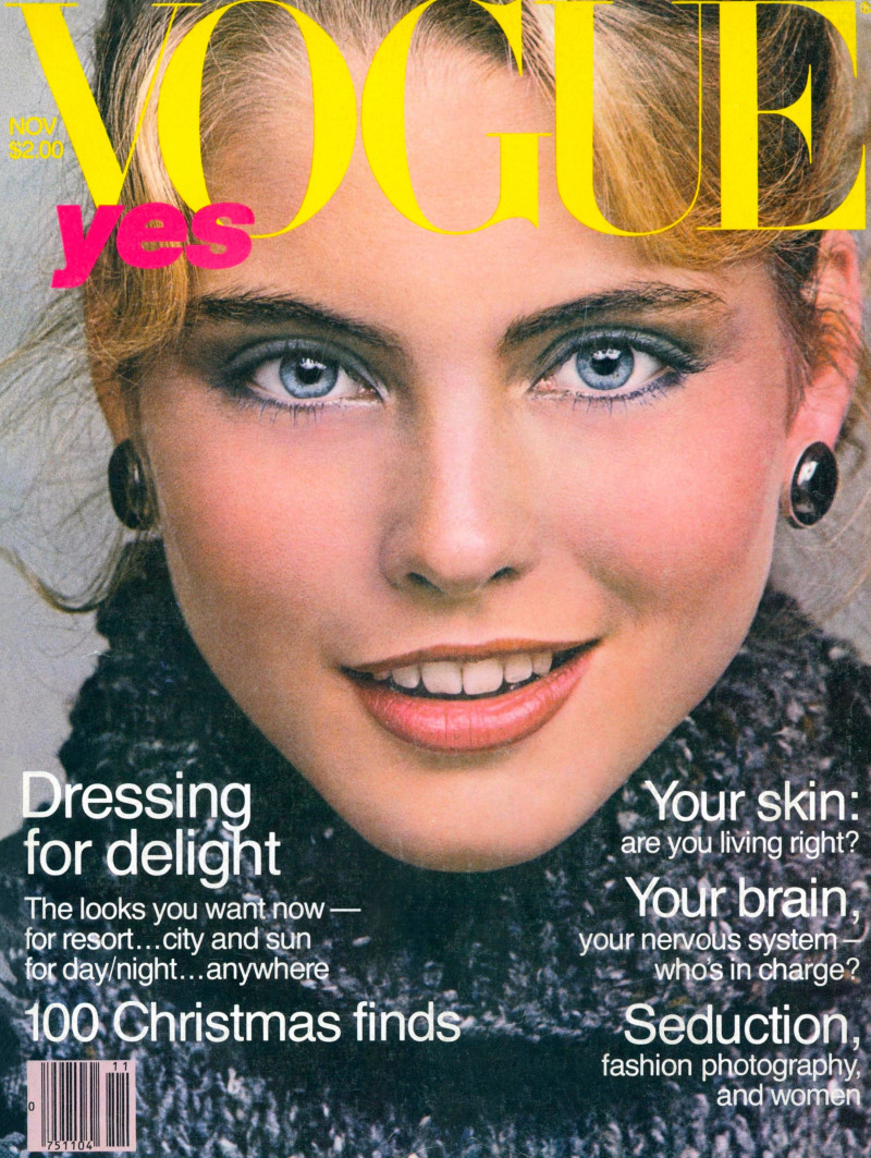 Kim Alexis featured on the Vogue USA cover from November 1979
