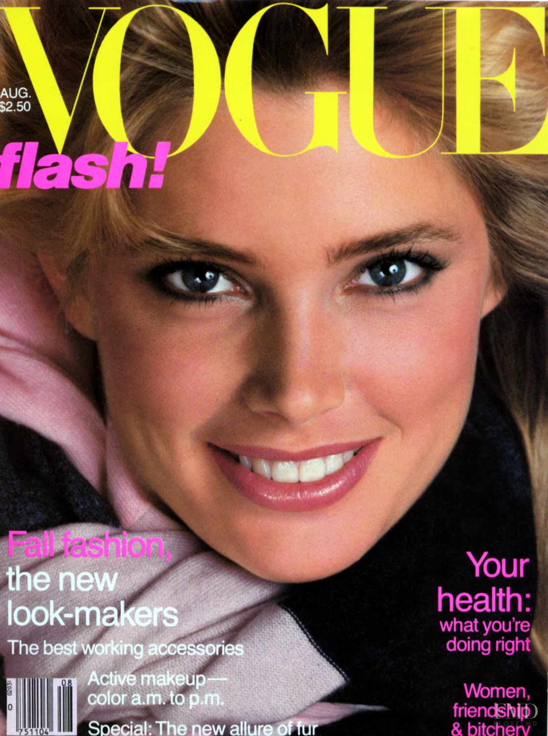 Cover of Vogue USA with Kelly Emberg, August 1981 (ID:55720)| Magazines ...