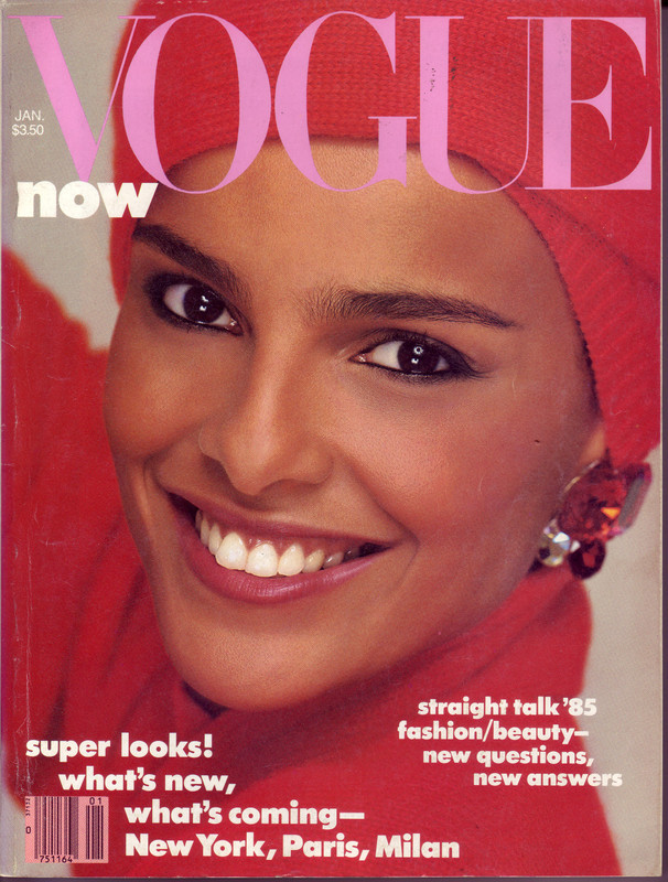 Shari Belafonte featured on the Vogue USA cover from January 1985