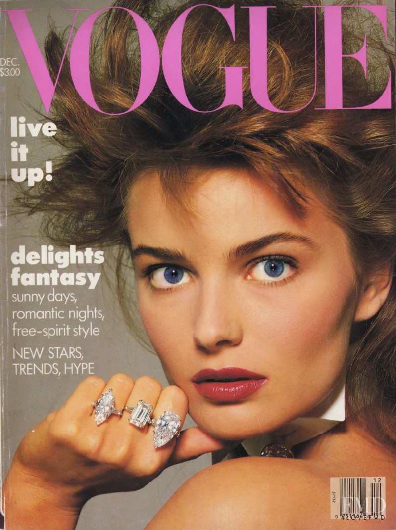 Cover of Vogue USA with Paulina Porizkova, December 1986 (ID:3634 ...