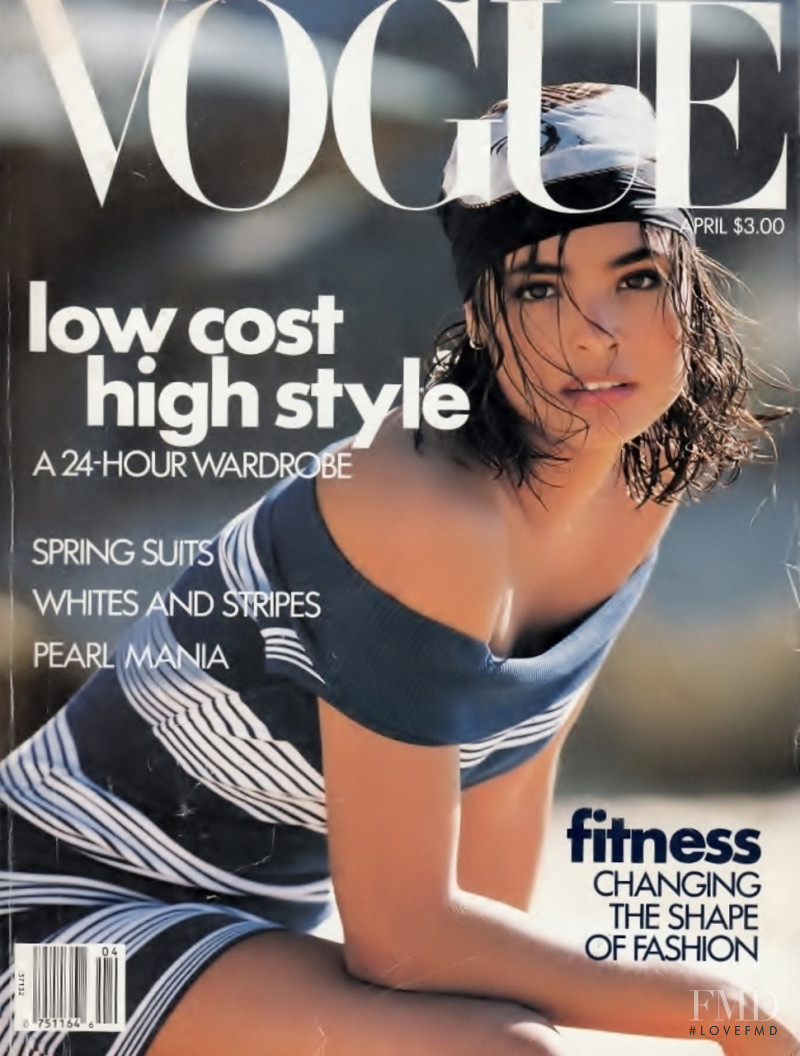 Talisa Soto featured on the Vogue USA cover from April 1989