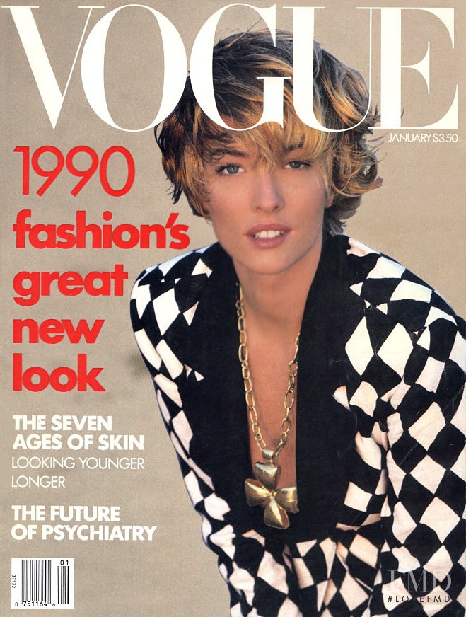 Cover of Vogue USA with Tatjana Patitz, January 1990 (ID:3657 ...