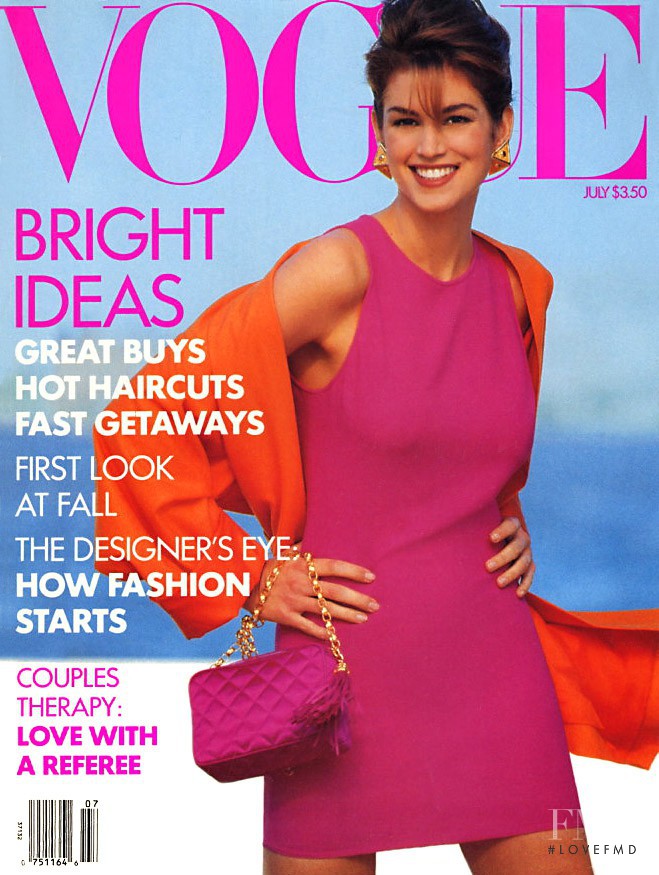 Cover of Vogue USA with Cindy Crawford, July 1990 (ID:3658)| Magazines ...