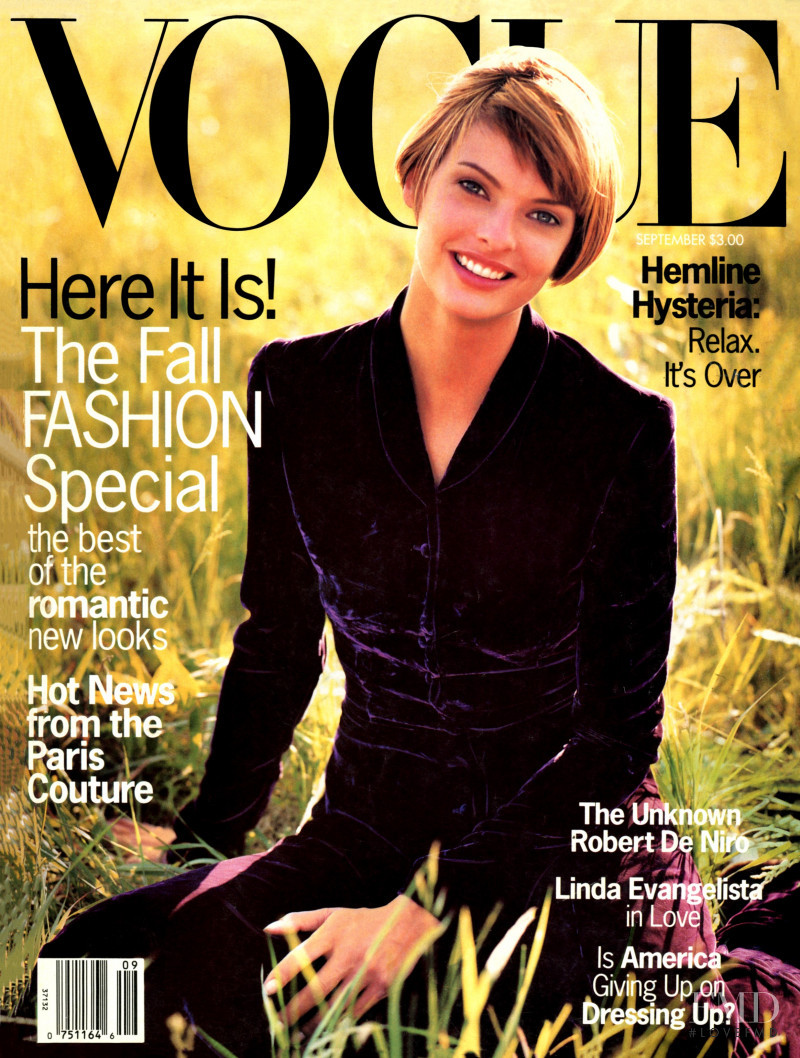 Linda Evangelista featured on the Vogue USA cover from September 1993