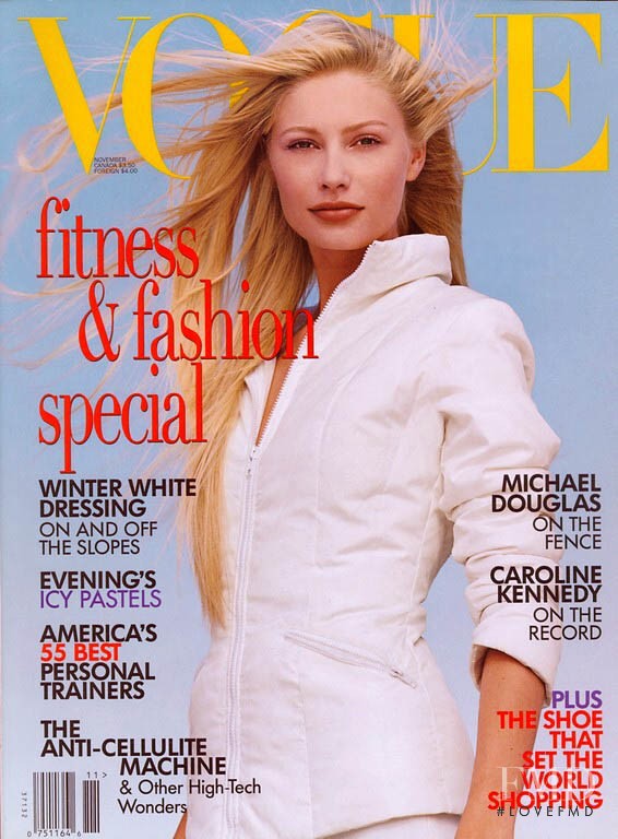 Kirsty Hume featured on the Vogue USA cover from November 1995