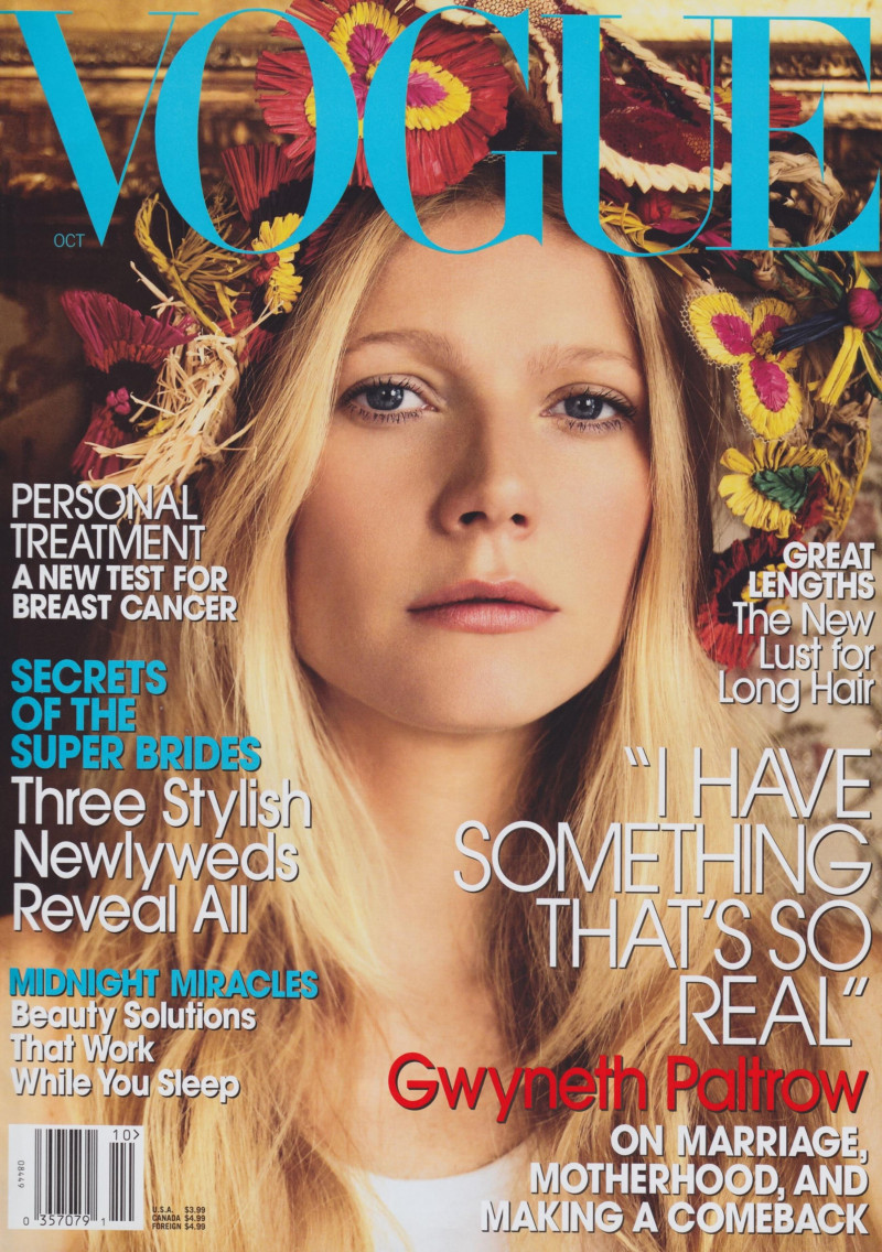 Gwyneth Paltrow featured on the Vogue USA cover from October 2005