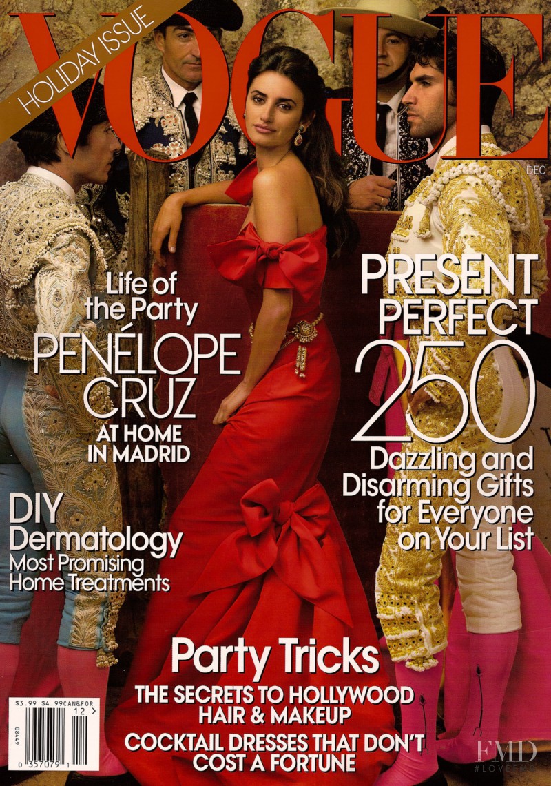 Penelope Cruz featured on the Vogue USA cover from December 2007