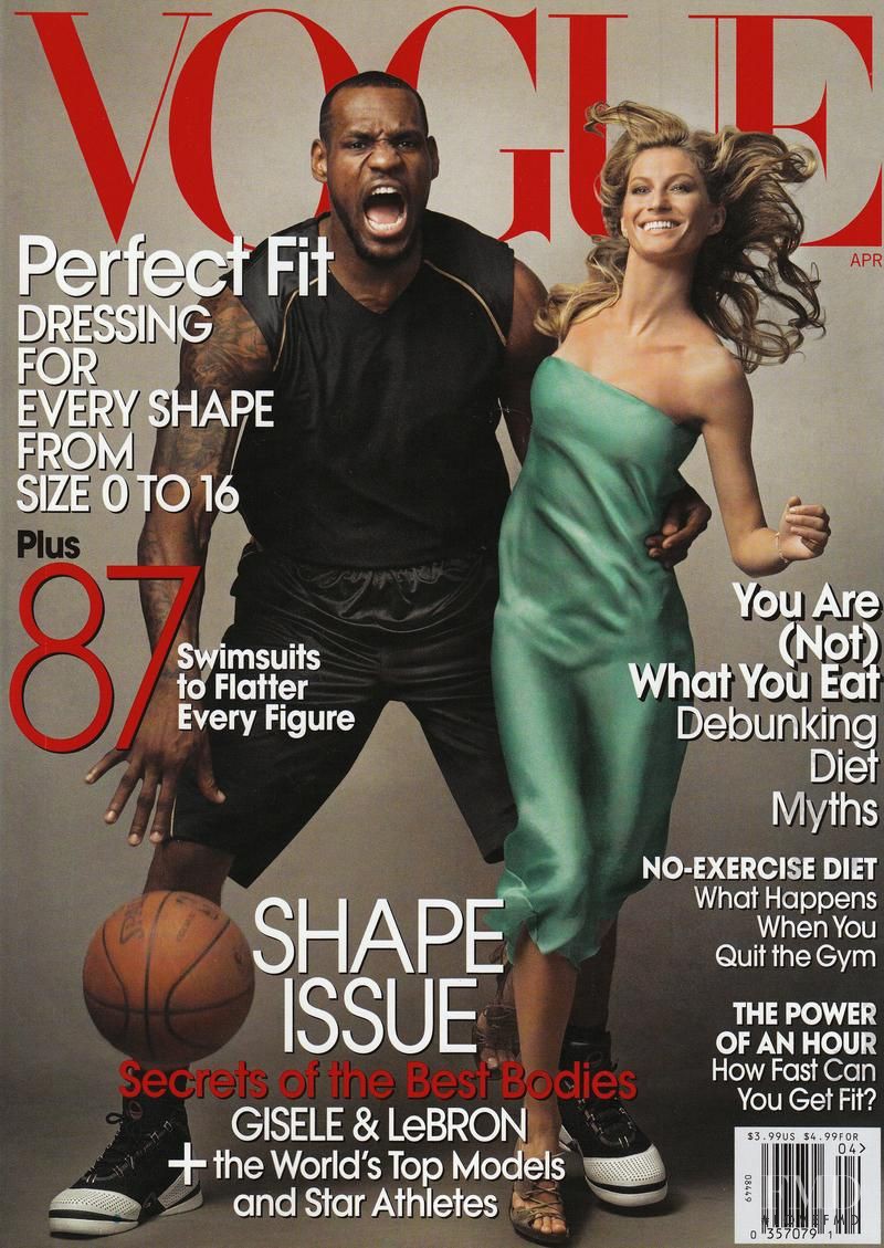 Gisele Bundchen featured on the Vogue USA cover from April 2008