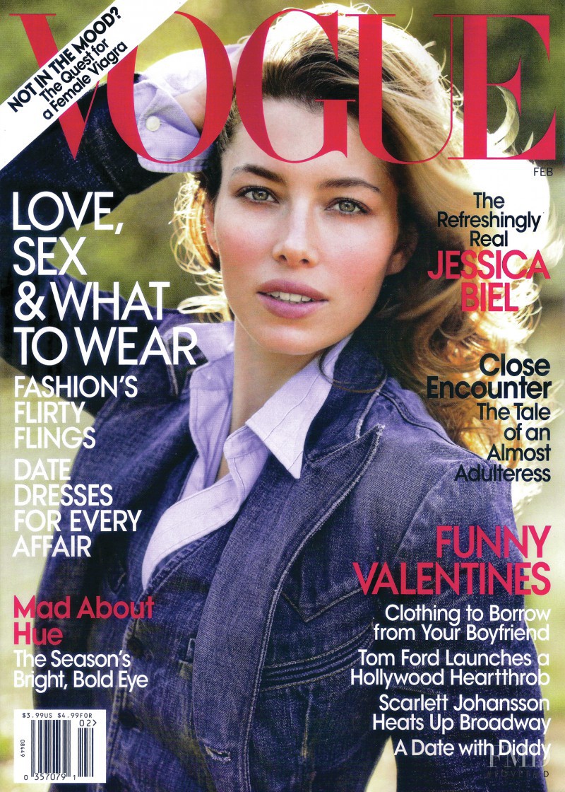 Jessica Biel featured on the Vogue USA cover from February 2010