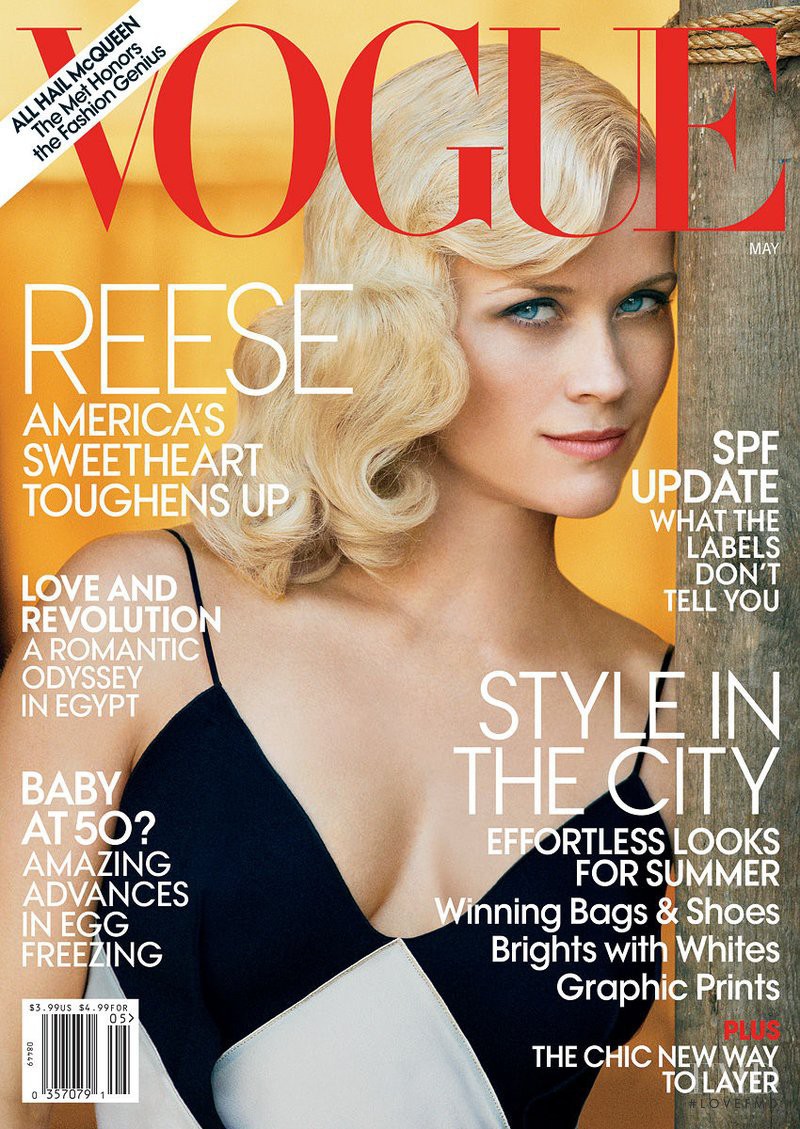 Reese Witherspoon featured on the Vogue USA cover from May 2011