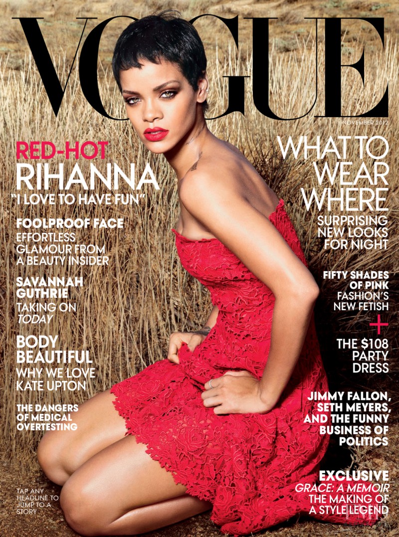 Rihanna featured on the Vogue USA cover from November 2012