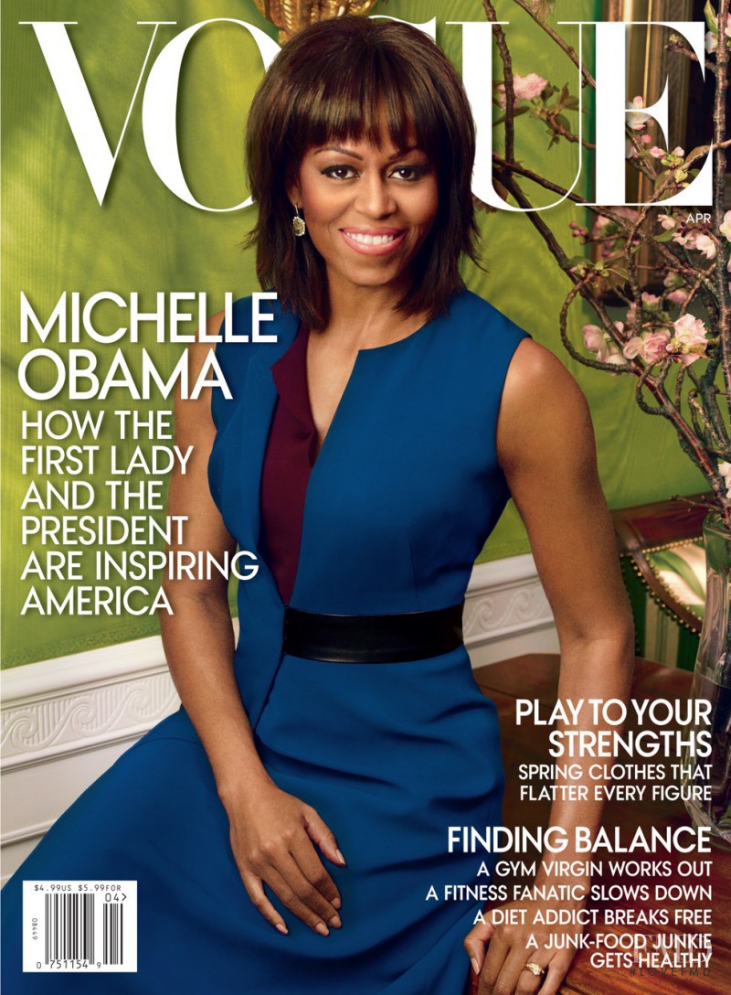 Michelle Obama featured on the Vogue USA cover from April 2013