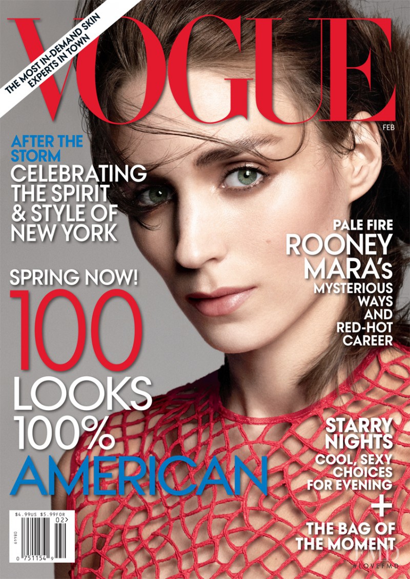 Rooney Mara featured on the Vogue USA cover from February 2013