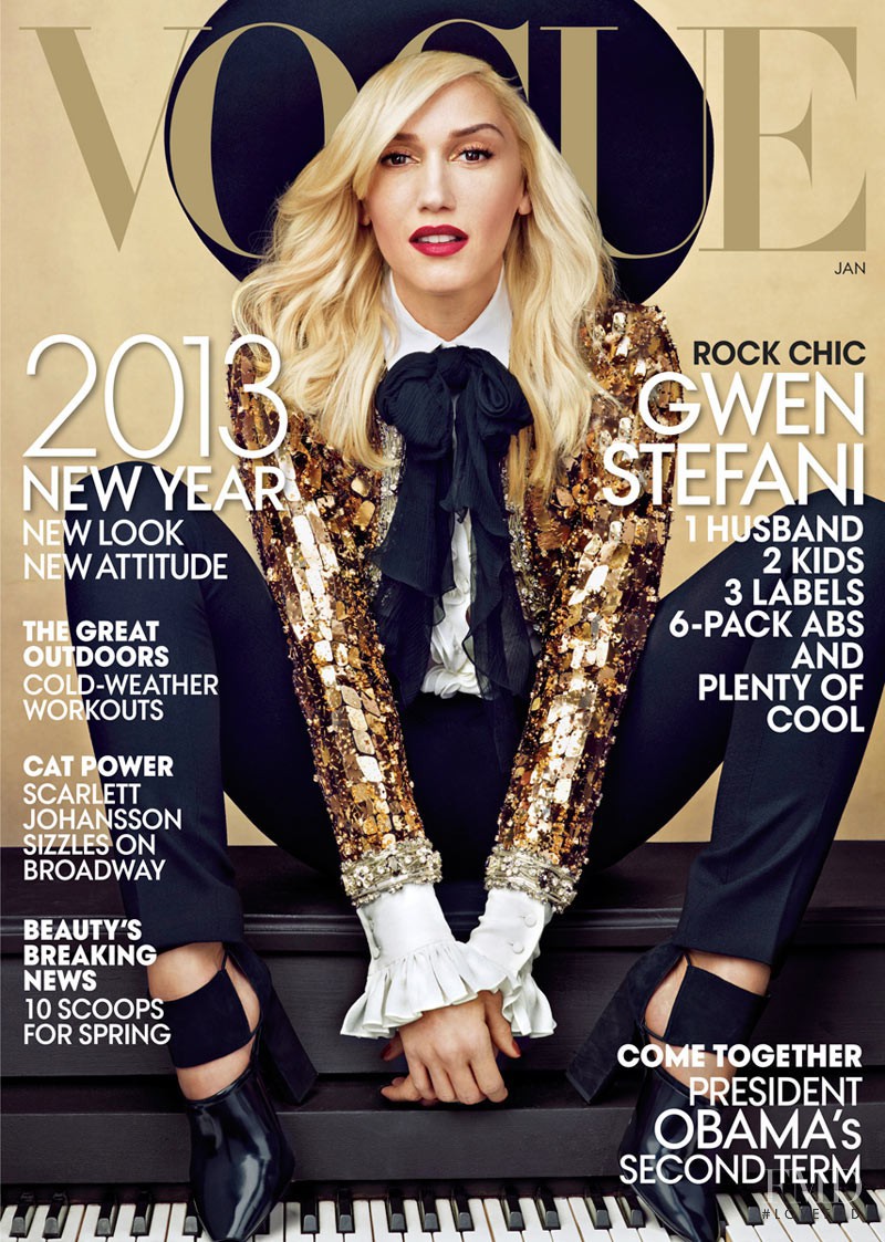 Gwen Stefani  featured on the Vogue USA cover from January 2013
