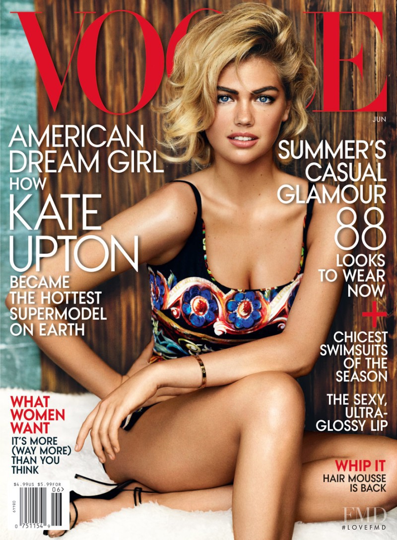 Kate Upton featured on the Vogue USA cover from June 2013