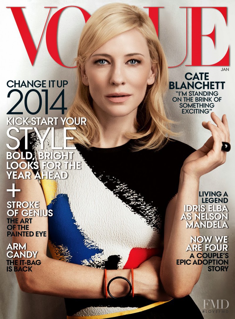 Cate Blanchett featured on the Vogue USA cover from January 2014