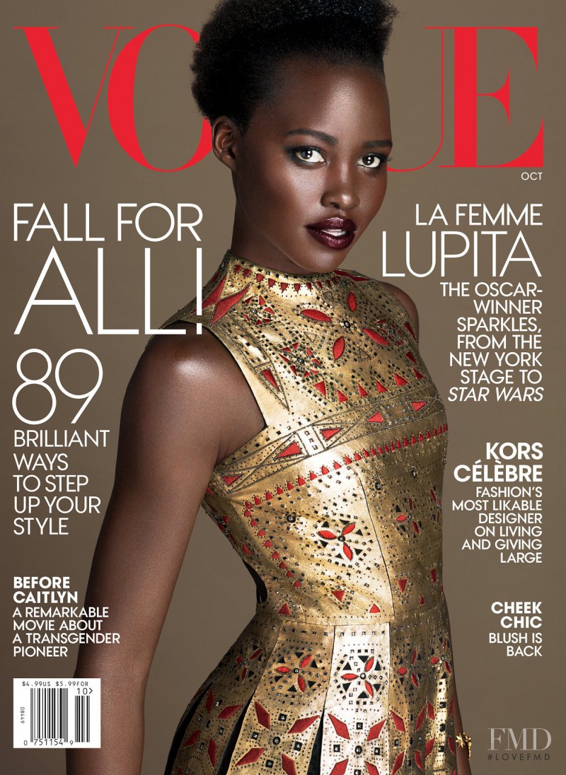 Lupita Nyong\'o featured on the Vogue USA cover from October 2015