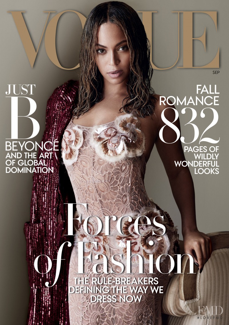 Beyonce featured on the Vogue USA cover from September 2015