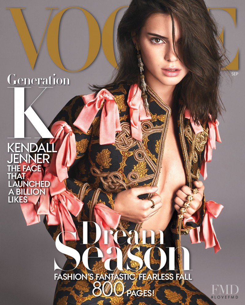 Kendall Jenner featured on the Vogue USA cover from September 2016