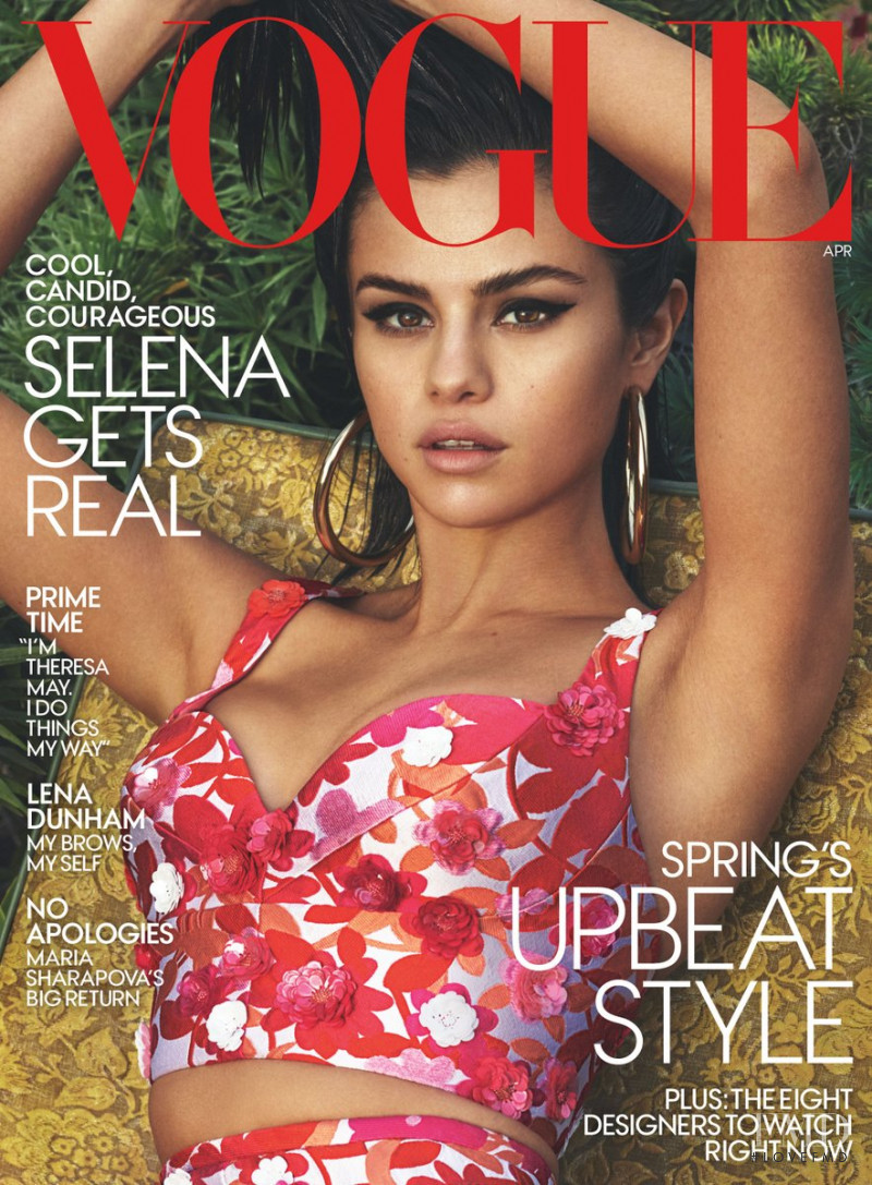 Selena Gomez featured on the Vogue USA cover from April 2017