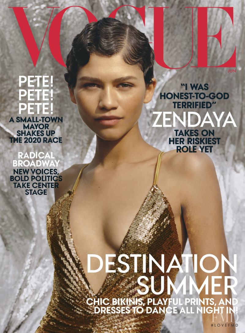 Zendaya featured on the Vogue USA cover from June 2019