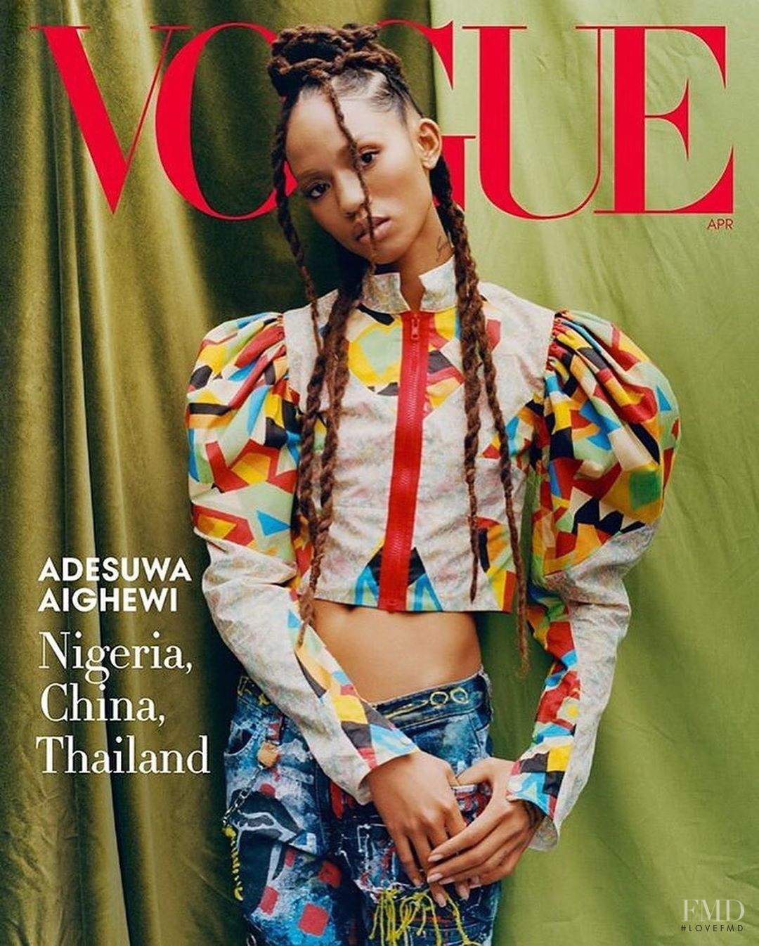 Cover of Vogue USA with Adesuwa Aighewi, April 2020 (ID:55045 ...