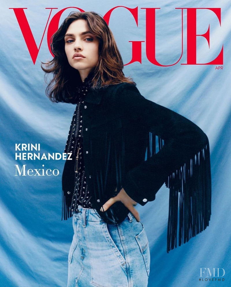 Krini Hernandez featured on the Vogue USA cover from April 2020