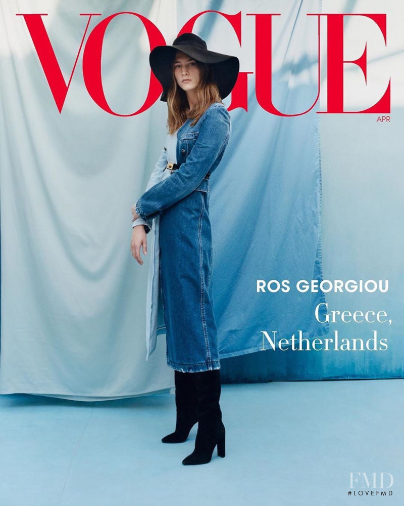 Rosanna Georgiou featured on the Vogue USA cover from April 2020