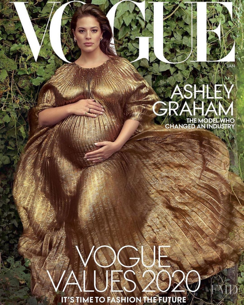 Ashley Graham featured on the Vogue USA cover from January 2020