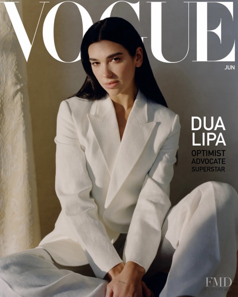 Dua Lipa featured on the Vogue USA cover from June 2022