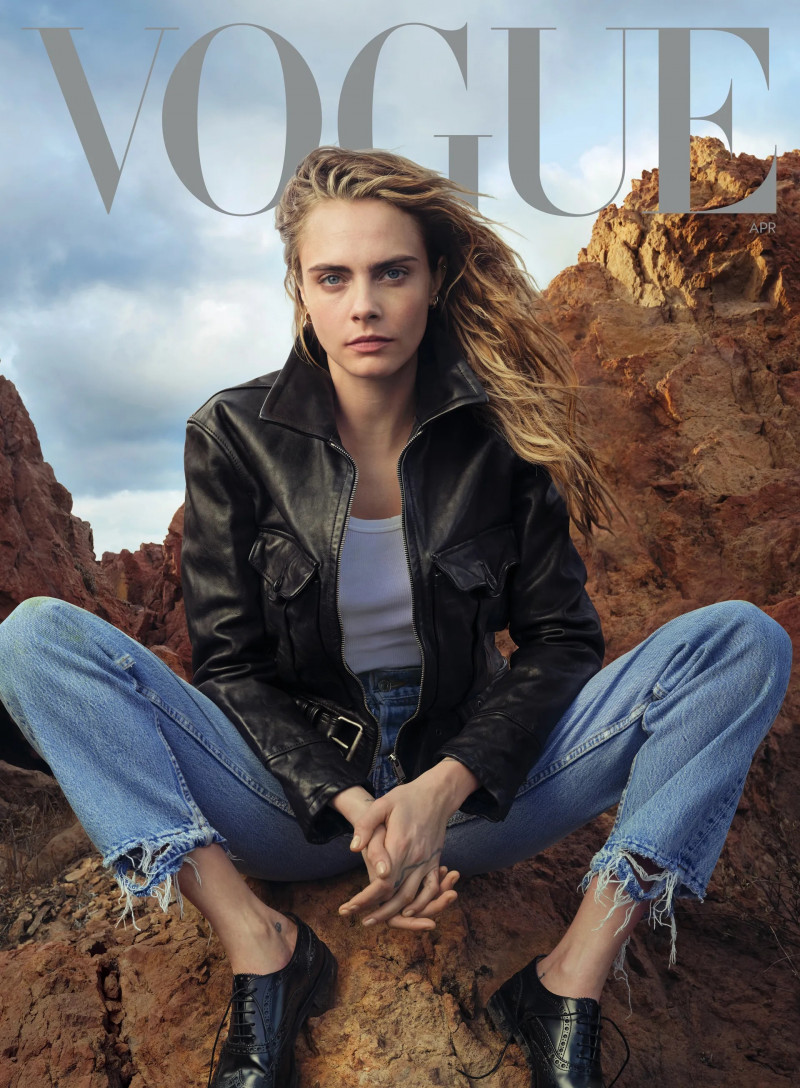 Cara Delevingne featured on the Vogue USA cover from April 2023