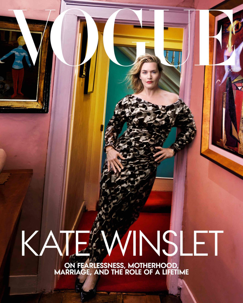 Kate Winslet featured on the Vogue USA cover from October 2023