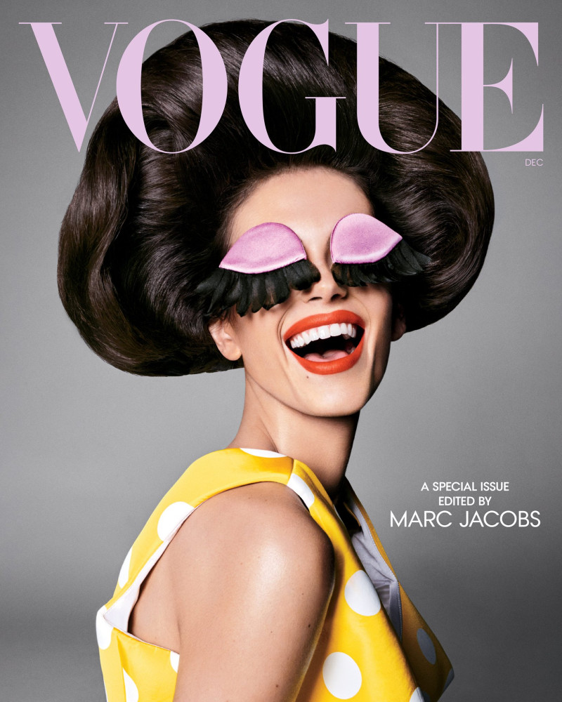 Kaia Gerber featured on the Vogue USA cover from December 2024