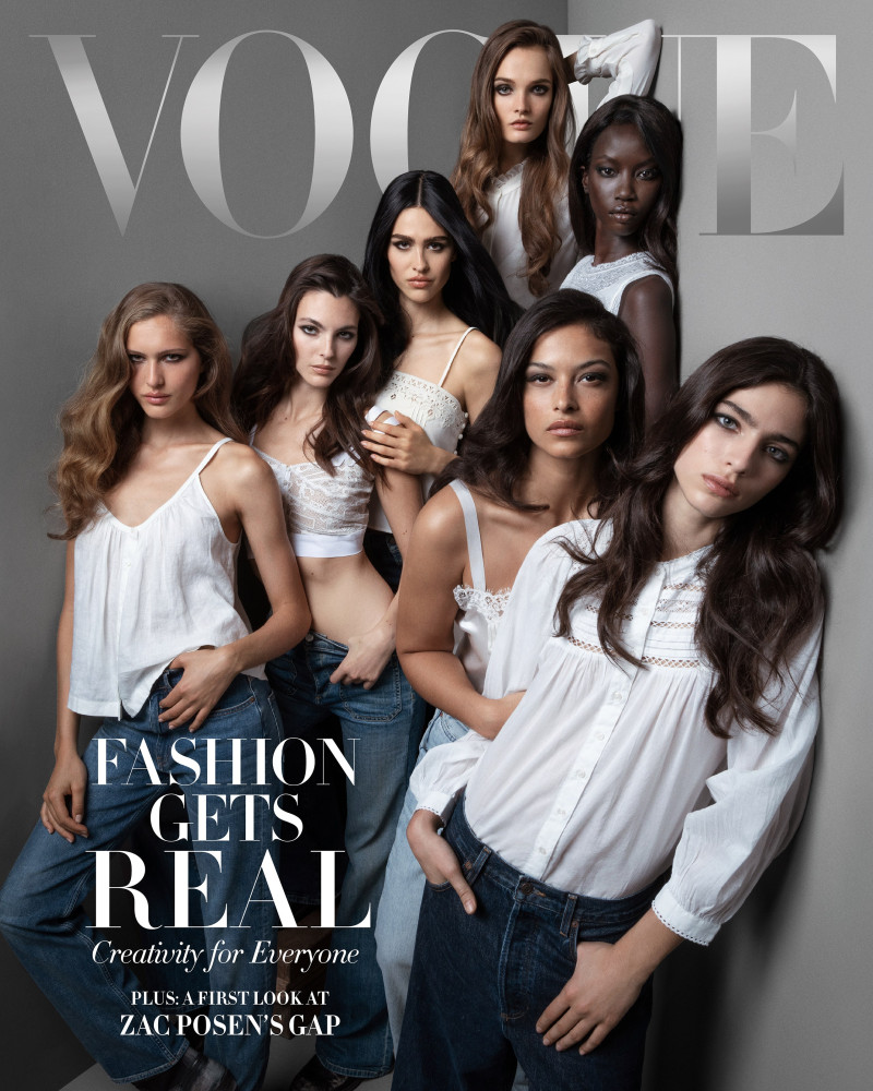 Vittoria Ceretti, Lulu Tenney, Anok Yai, Loli Bahia, Devyn Garcia, Amelia Gray Hamlin, Angelina Kendall featured on the Vogue USA cover from December 2024