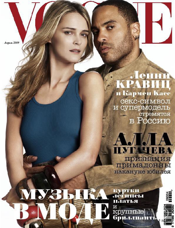 Carmen Kass featured on the Vogue Russia cover from April 2009