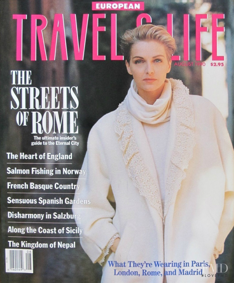 Simonetta Gianfelici featured on the European Travel & Life cover from August 1990